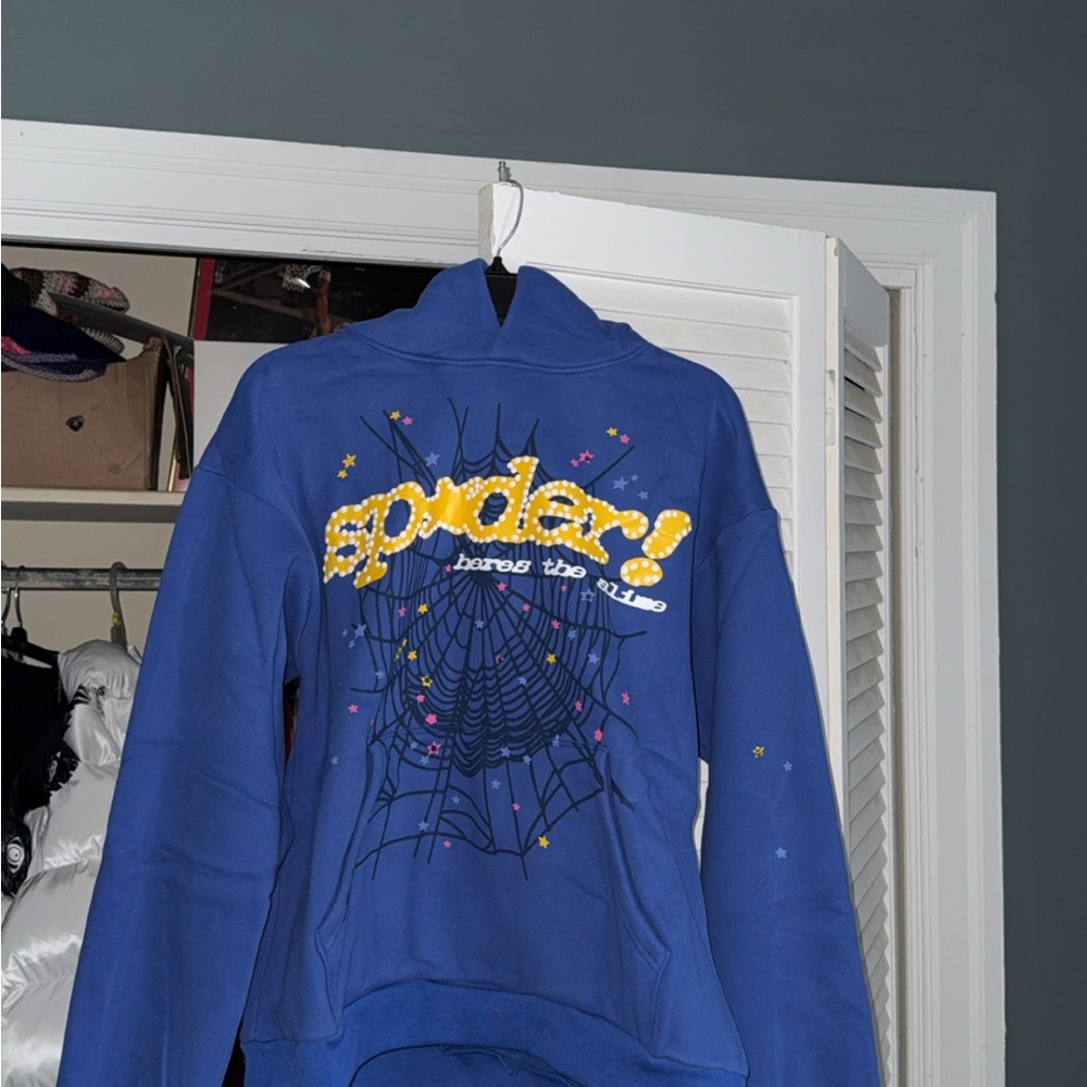 Sp5der Marina Blue Hoodie